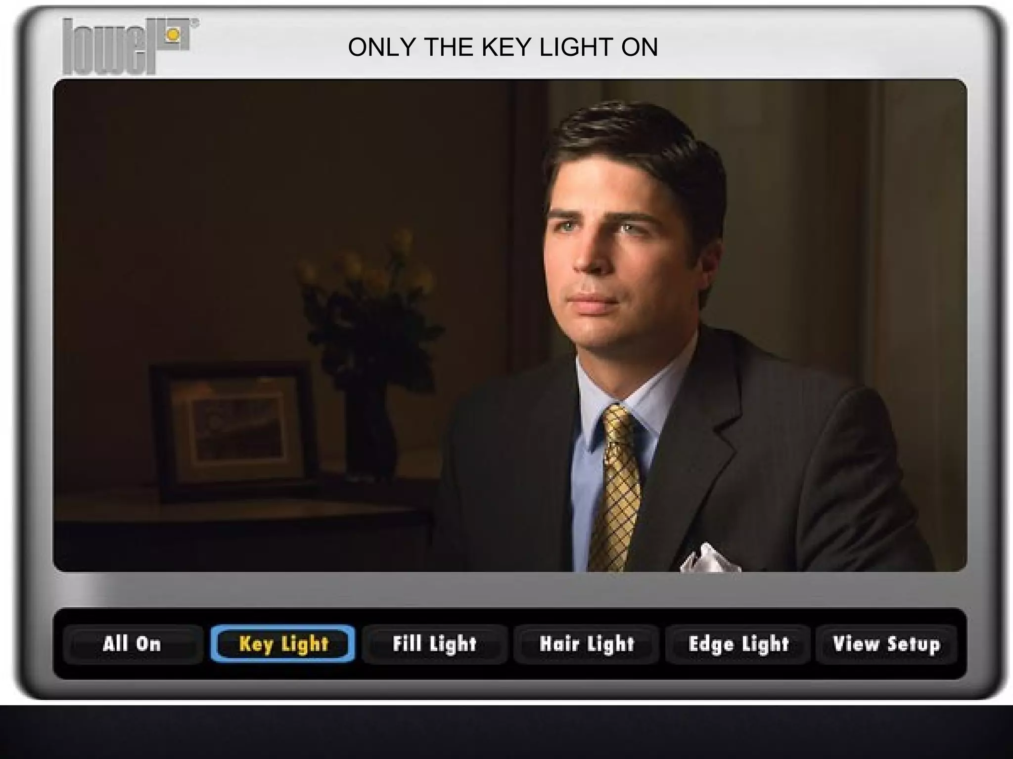 ONLY THE KEY LIGHT ON
 