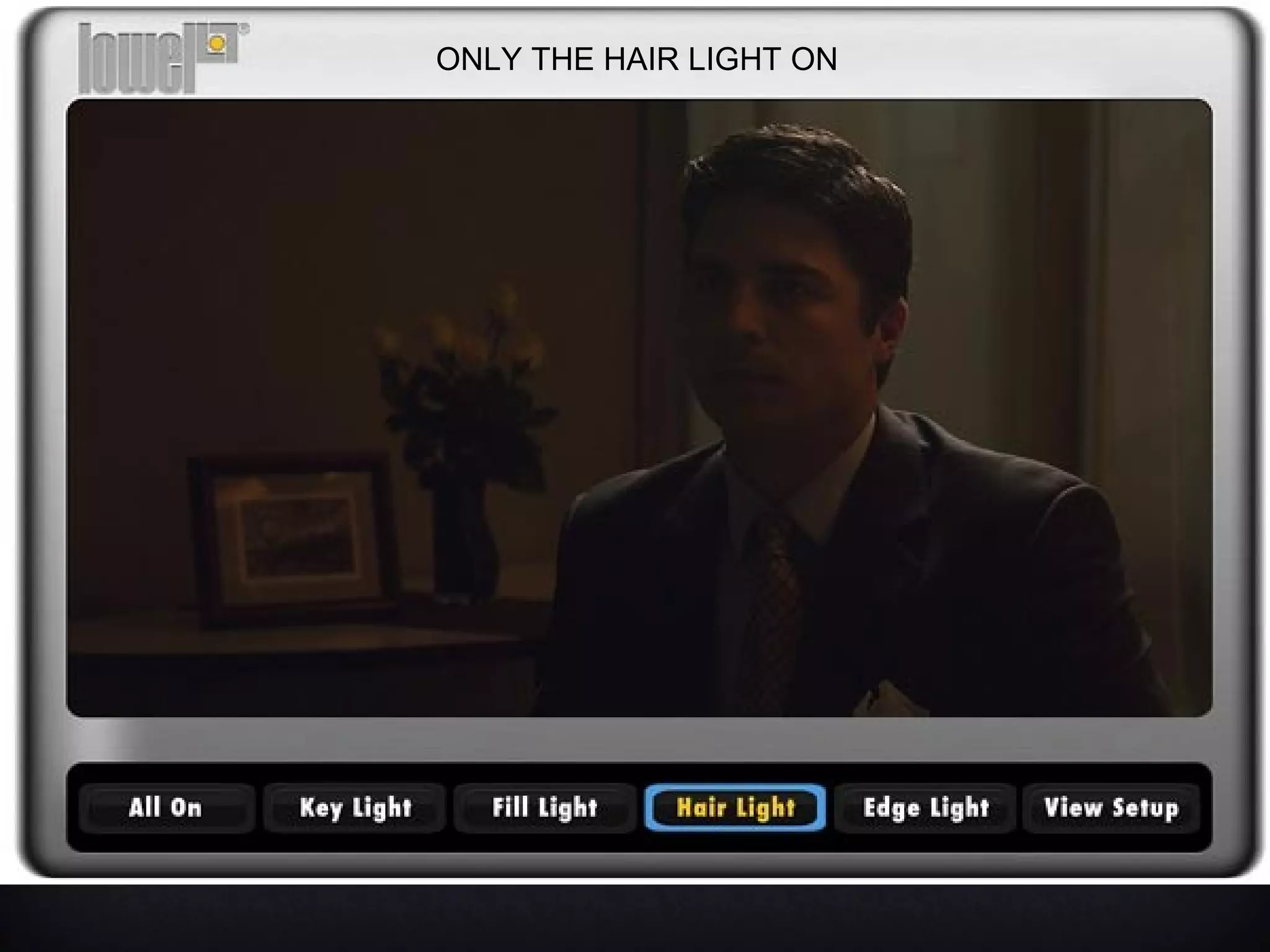 ONLY THE HAIR LIGHT ON
 