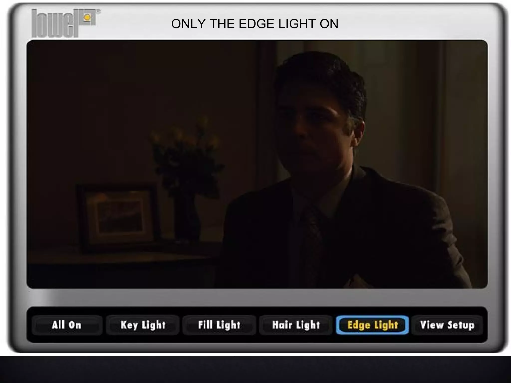 ONLY THE EDGE LIGHT ON
 