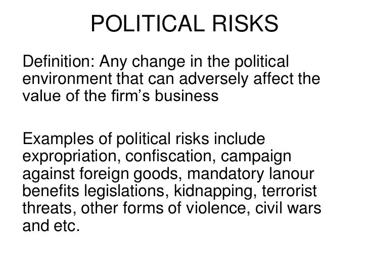 what is political environment example