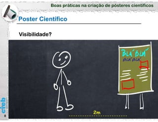 Boas práticas na criação de pósteres científicos
8
Poster Científico
Visibilidade?
 