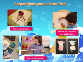 Pintura de Bengalas Pintura dos Diplomas para os Finalistas Pintura do Cenário 