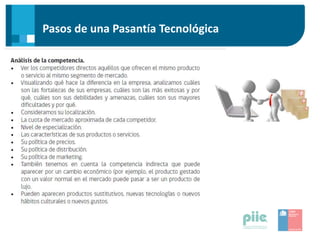 Pasos de una Pasantía Tecnológica
 