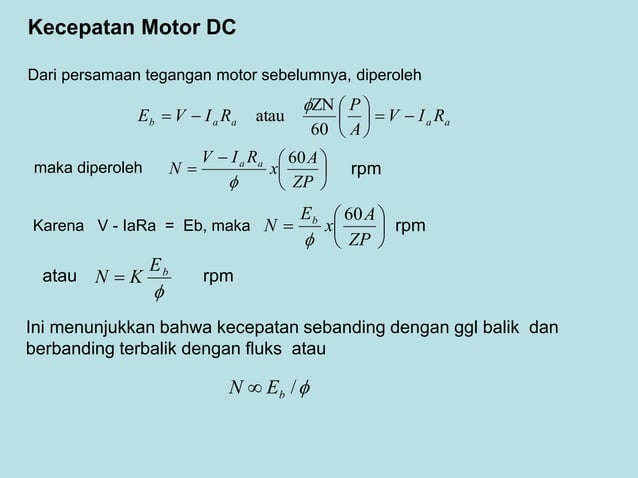 Presentasi Motor Dc Didalam Industri Dan Pemanfaatannya Ppt