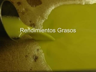 Rendimientos Grasos
 