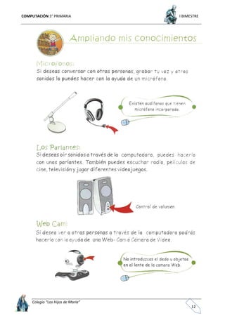 COMPUTACIÓN 3° PRIMARIA I BIMESTRE
Colegio “Los Hijos de María”
12
 