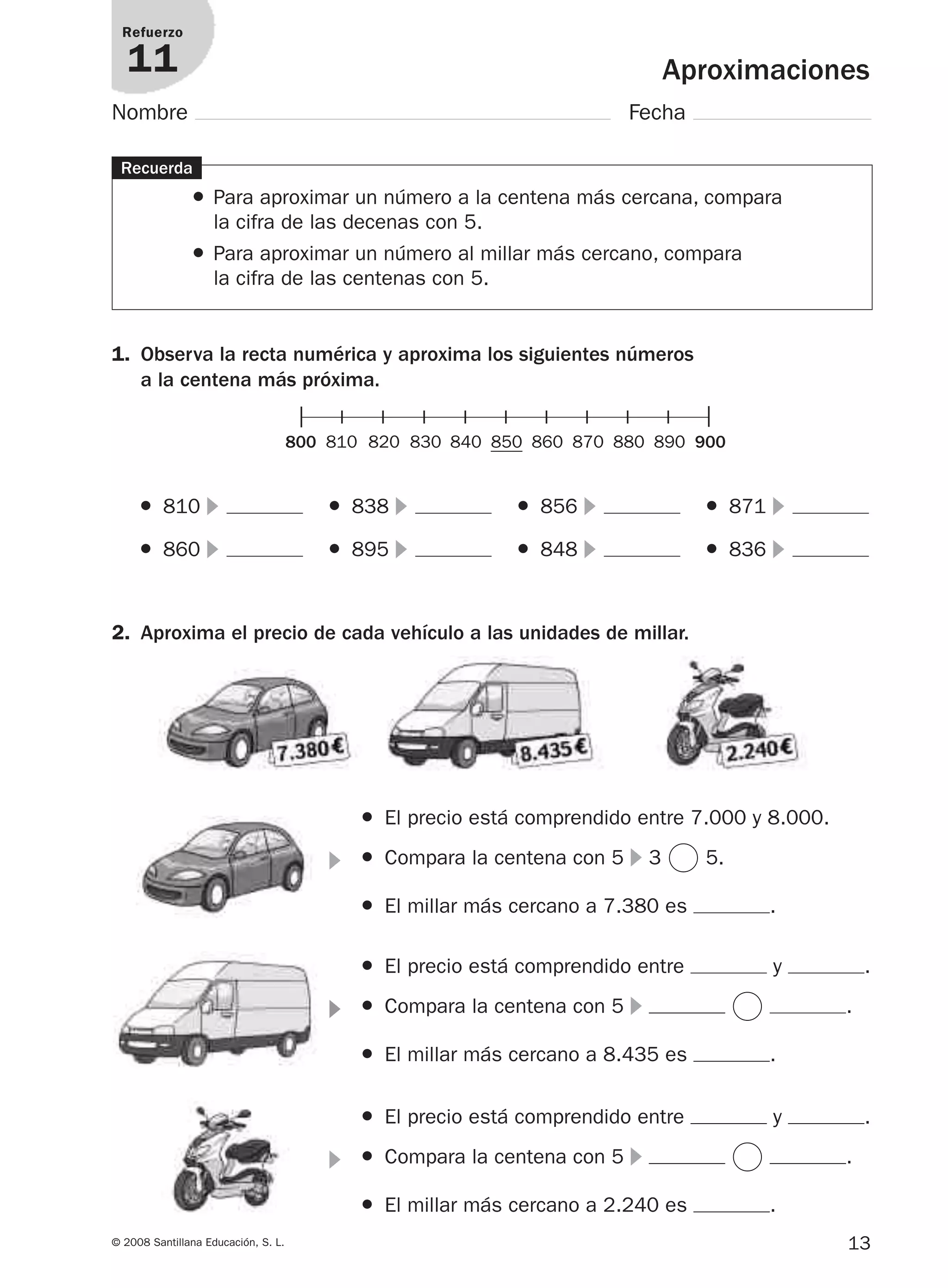 3º prim matematicas refuerzo y ampliacion santillana | PDF