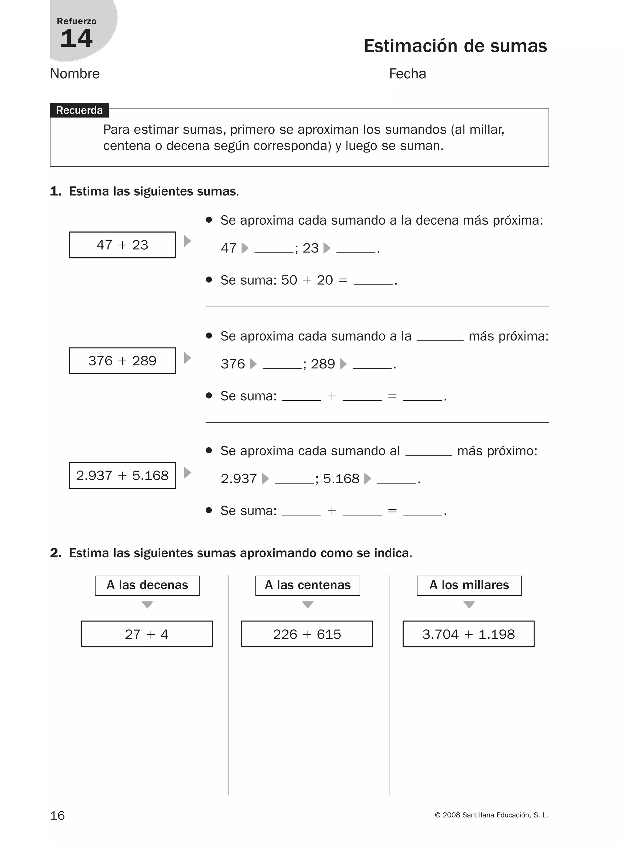 3º prim matematicas refuerzo y ampliacion santillana | PDF