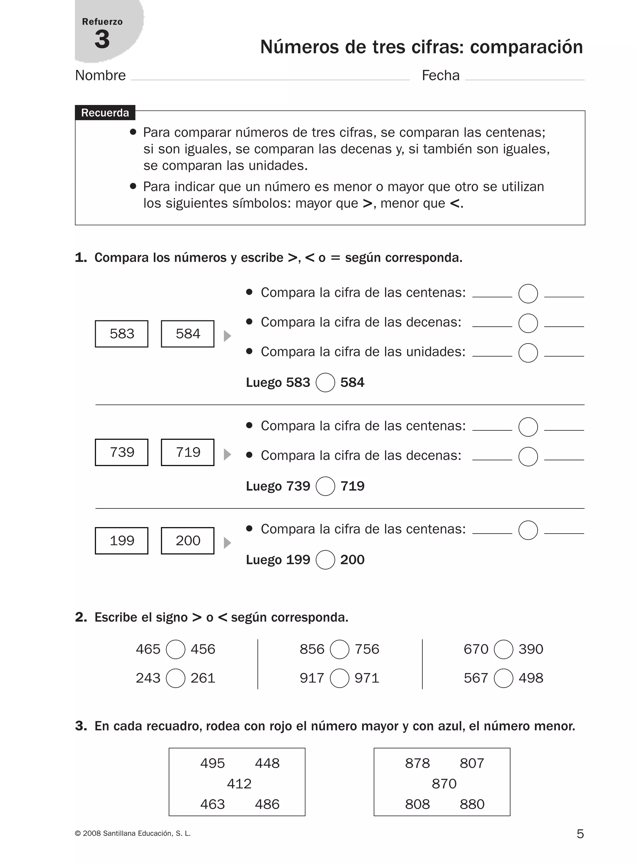 3º prim matematicas refuerzo y ampliacion santillana | PDF