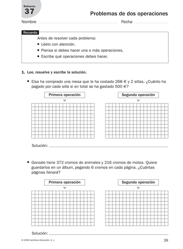 3º prim matematicas refuerzo y ampliacion santillana | PDF