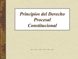 Principios del Derecho Procesal Constitucional 