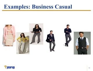 11
Examples: Business Casual
 