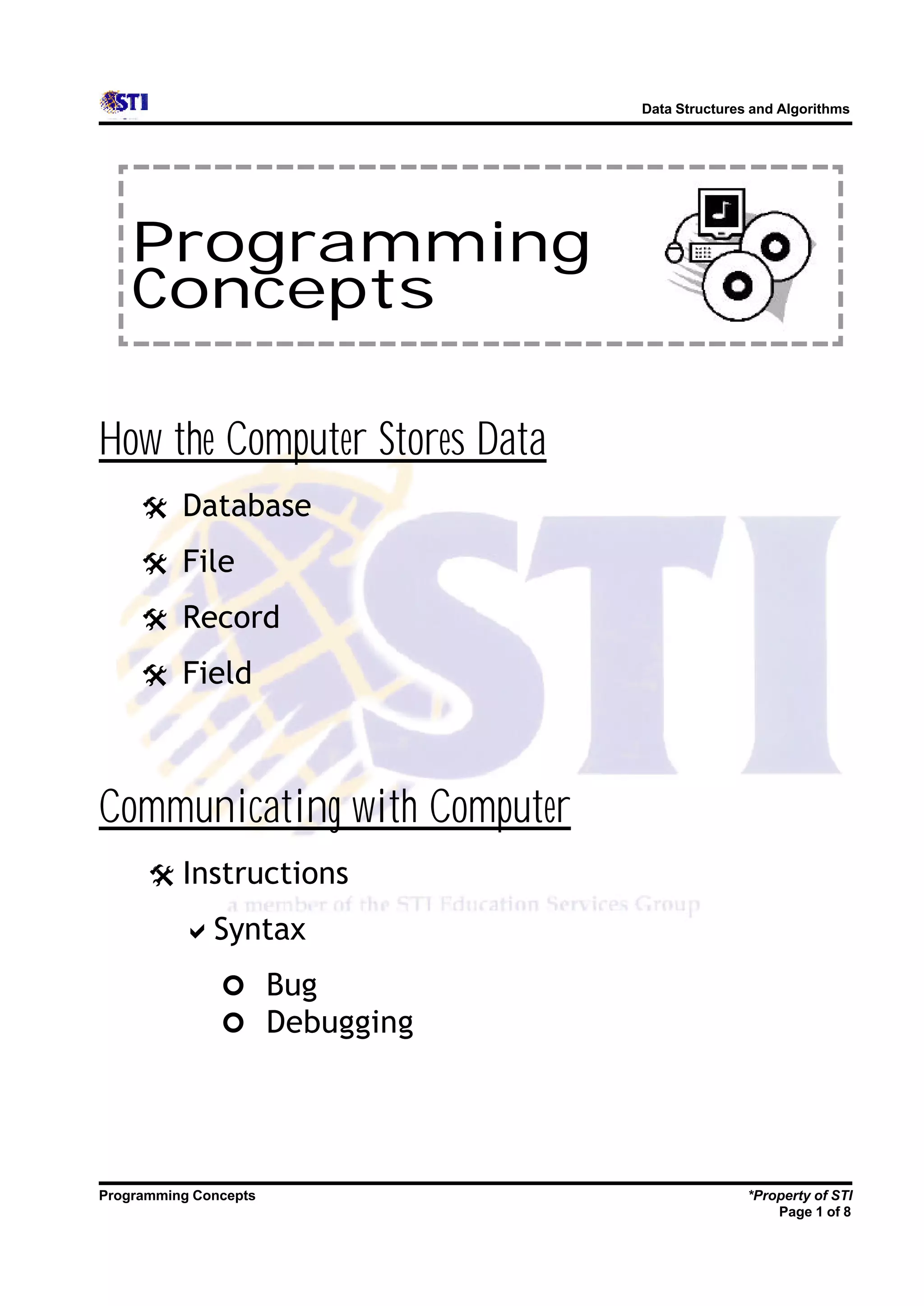 3 programming concepts | PDF