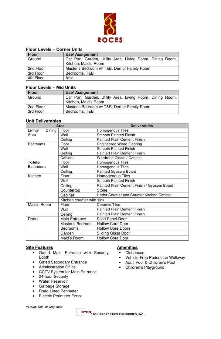 3 Project Information Sheet (68 Roces)