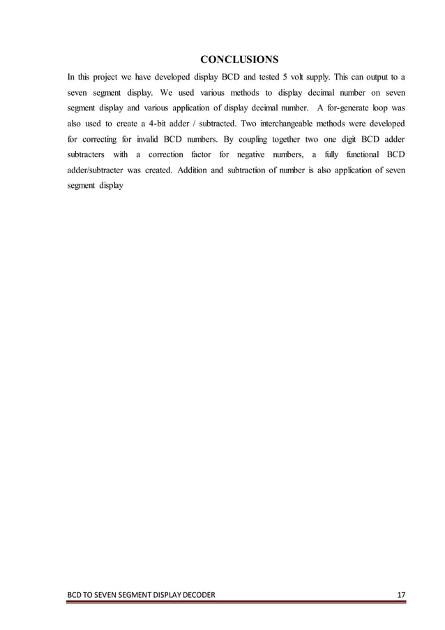 seven segment display using 74LS78 IC decoder | DOCX