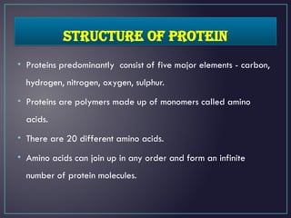 Protein Element Comprehensive Overview of Proteins and Their Role in Periodontics | PPTX