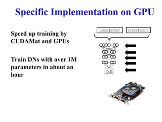 Speed up training by
CUDAMat and GPUs
Train DNs with over 1M
parameters in about an
hour
…
…
…
…
…
…
[0,1]
…
LSDEKIINVDF KPSEERVREII
 