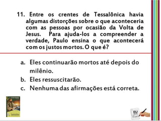 3ª e ultima prova - Eu estudo a lição da ES