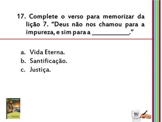3ª e ultima prova - Eu estudo a lição da ES