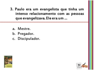 3ª e ultima prova - Eu estudo a lição da ES