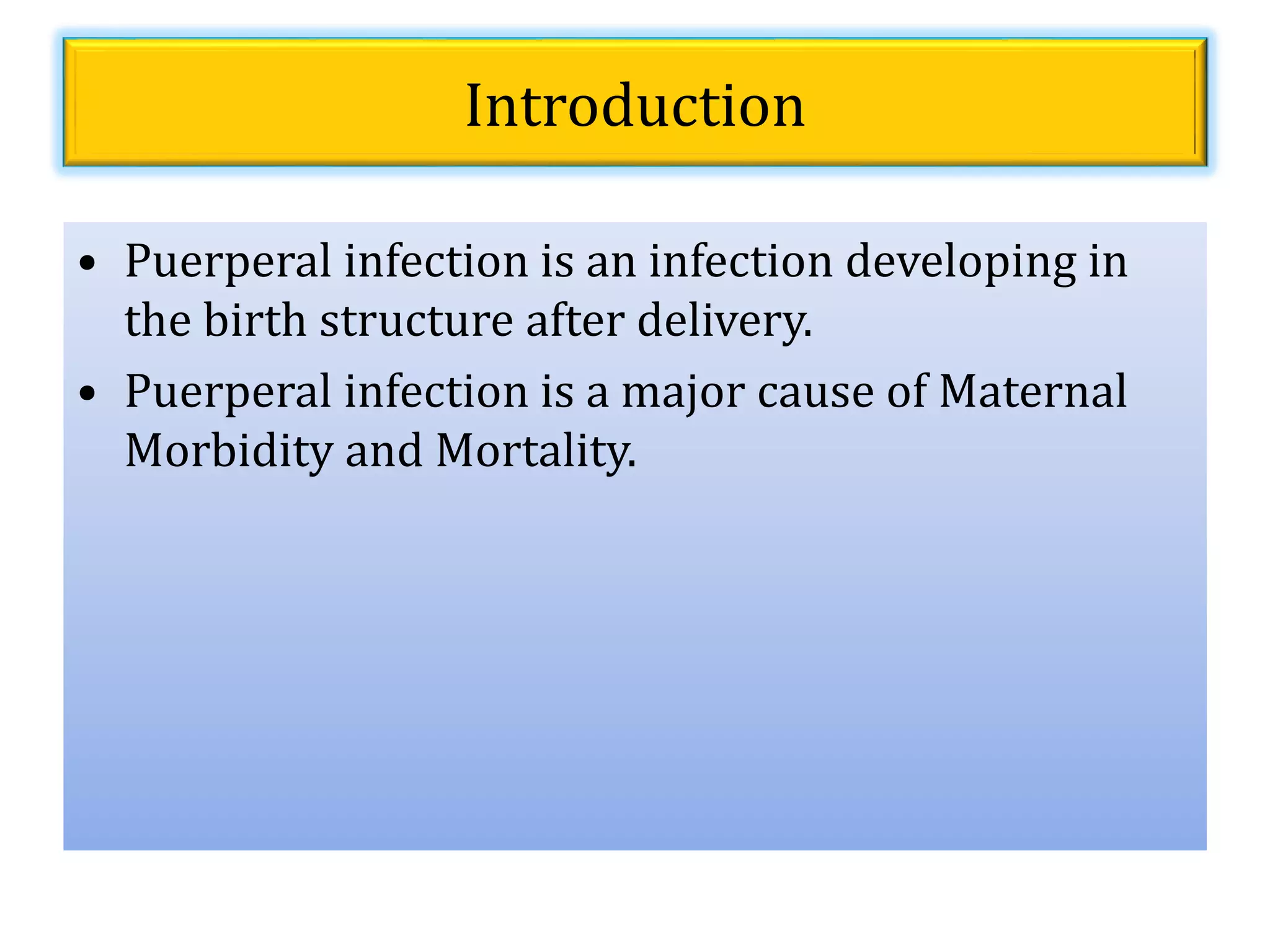Puerperal Infection PPT