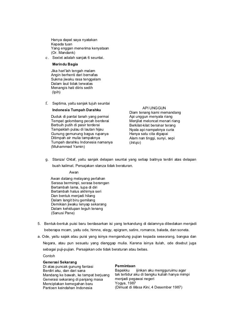 Puisi Tentang Alam Beserta Majasnya Koleksi Puisi