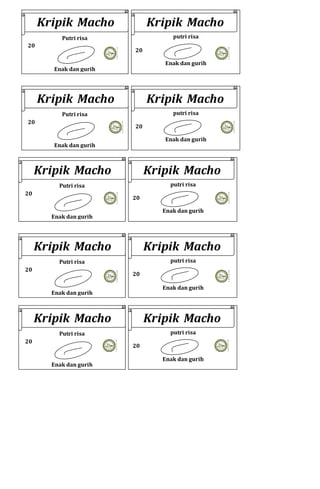 Kripik Macho 
Putri risa 
20 
Enak dan gurih 
Kripik Macho 
putri risa 
20 
Enak dan gurih 
Kripik Macho 
Putri risa 
20 
Enak dan gurih 
Kripik Macho 
putri risa 
20 
Enak dan gurih 
Kripik Macho 
Putri risa 
20 
Enak dan gurih 
Kripik Macho 
putri risa 
20 
Enak dan gurih 
Kripik Macho 
Putri risa 
20 
Enak dan gurih 
Kripik Macho 
putri risa 
20 
Enak dan gurih 
Kripik Macho 
Putri risa 
20 
Enak dan gurih 
Kripik Macho 
putri risa 
20 
Enak dan gurih 
