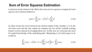 Sum of Error Squares Estimation
 