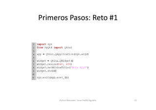 Primeros Pasos en PyQt4 | PDF