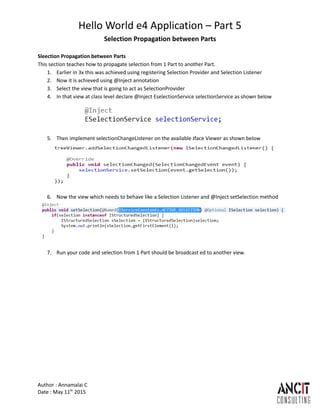 Hello world e4 application part 5 | PDF