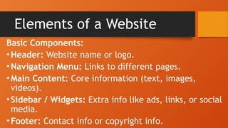 Computer Systems Servicing 4 - Introduction to Websites | PPTX
