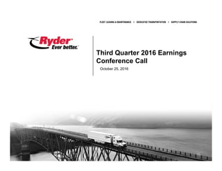 Proprietary and Confidential
Third Quarter 2016 Earnings
Conference Call
October 25, 2016
 