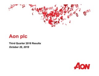 Aon plc
Third Quarter 2018 Results
October 26, 2018
 