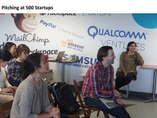 Pitching	
 at	
 500	
 Startups	
 
 