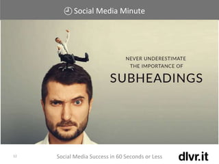 Social Media Minute
Social Media Success in 60 Seconds or Less12
 