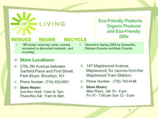 REDUCE REUSE RECYCLE Eco-Friendly Products, Organic Products and Eco-Friendly Gifts 