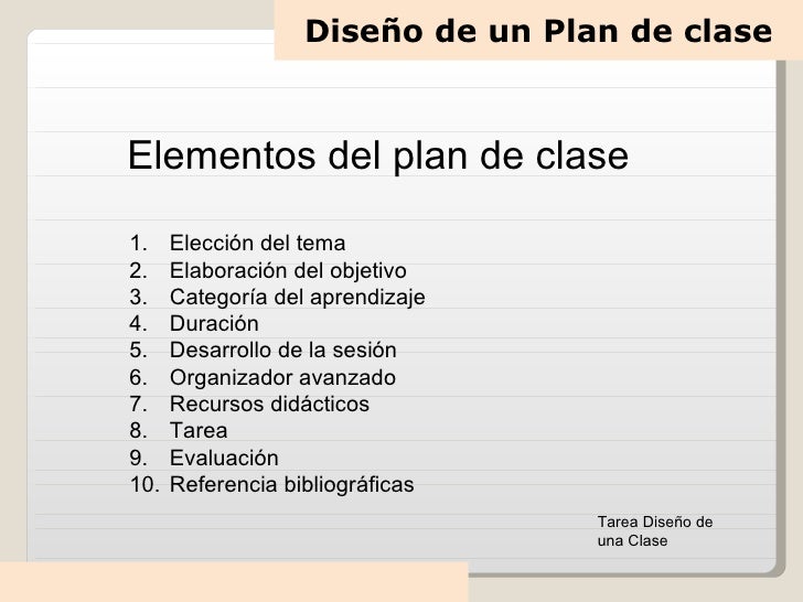Elementos De Un Plan De Clase | La importancia de la planificación de ...