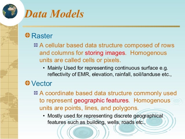difference between vector and raster data in gis