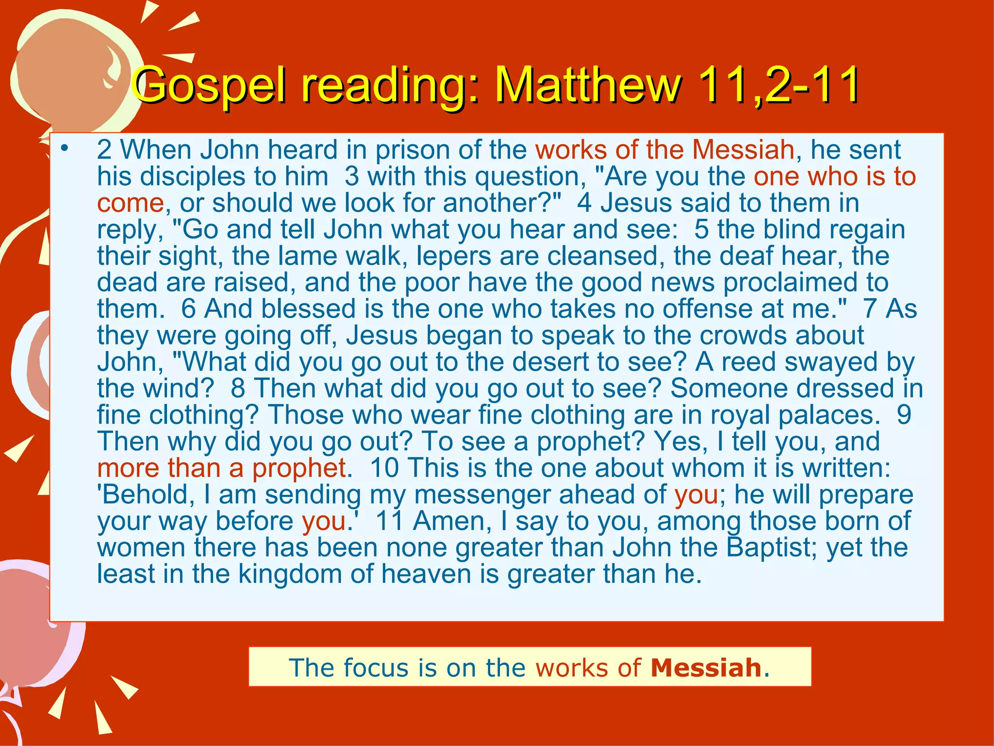 THIRD SUNDAY OF ADVENT A PPT third-sunday-of-advent-a-ppt