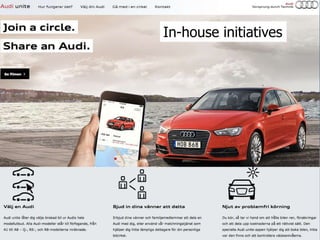 In-house initiatives
 