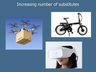 Increasing number of substitutes
 