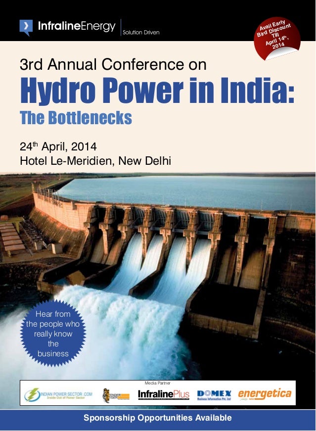 3rd Annual Conference on Hydro Power in India on 24th April in New De…