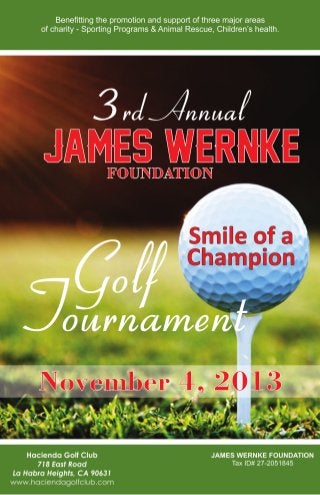3rd Annual James Wernke Foundation Golf Tournament