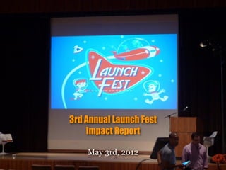3rd Annual Launch Fest
    Impact Report

    May 3rd, 2012
 