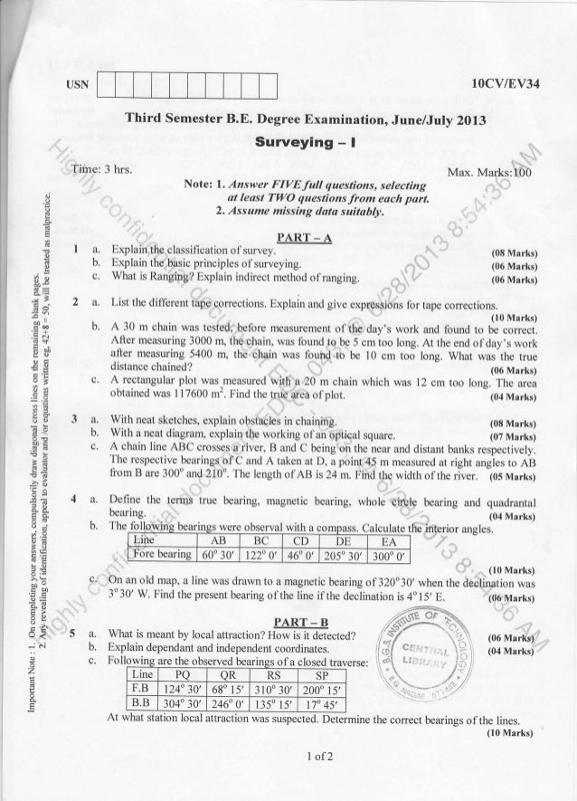 3rd semester civil engineering 2013 june question papers