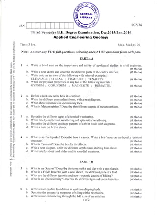 3rd Semester (Dec; Jan-2016) Civil Engineering Question Paper | PDF