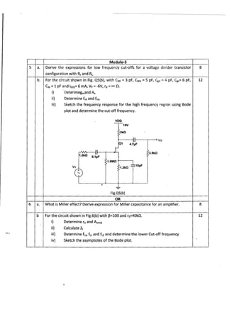 3rd semester EC VTU CBCS 2017 Scheme Model question papers