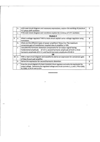 3rd semester EC VTU CBCS 2017 Scheme Model question papers