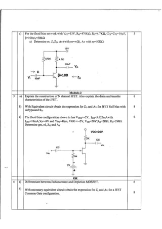 3rd semester EC VTU CBCS 2017 Scheme Model question papers