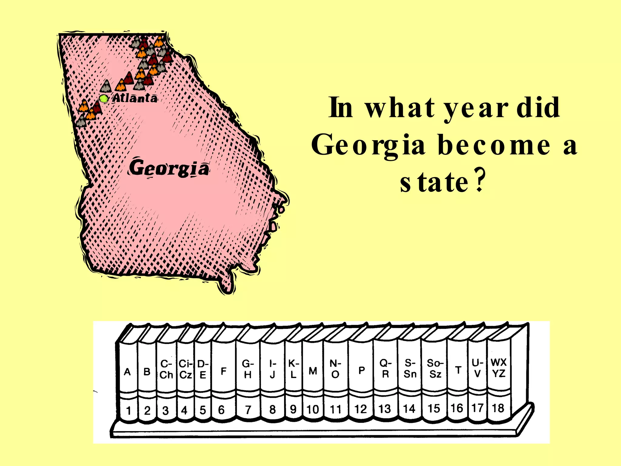 In what year did Georgia become a state? 